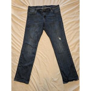 Kut Boyfriend Women's Denim Jeans Distressed Medium Wash Size 14